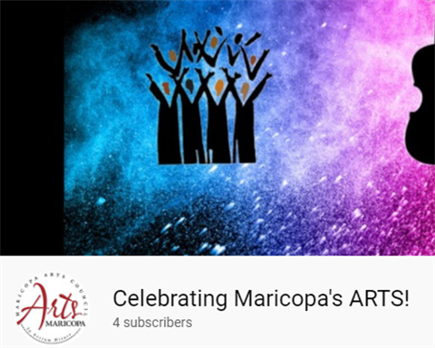A silhouette of a choir sings against a vibrant blue and purple cosmic background, with a violin shape on the right. Text reads 